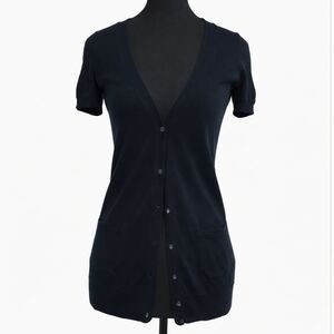 American Eagle Outfitters Black Top with Navy Label